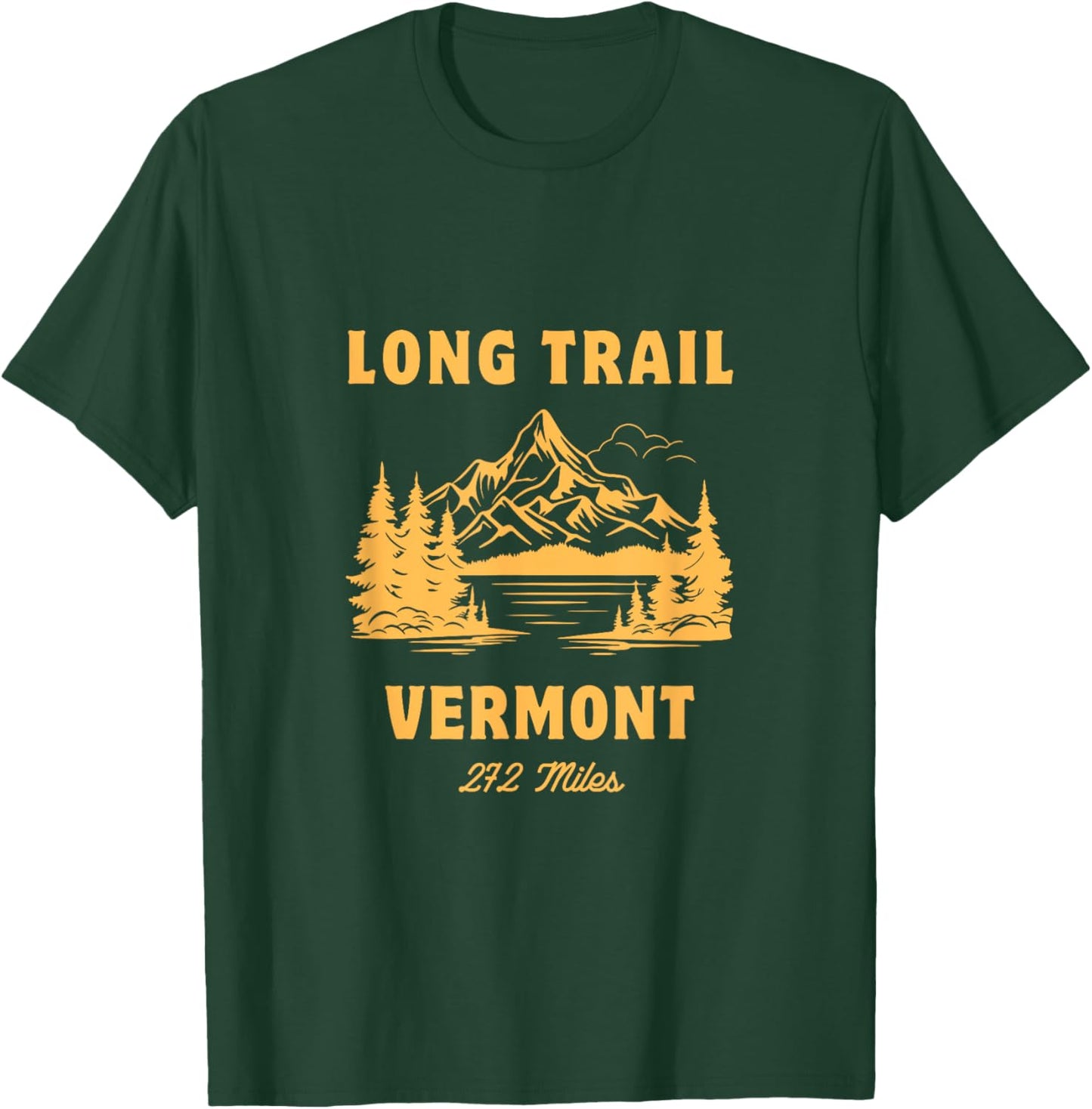 Long Trail America USA Vermont Long Distance Hiking Mountains Camping T-Shirt - T-Shirt | Forest