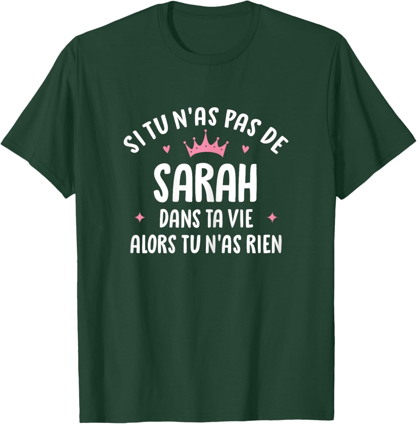 Wife Girlfriend Humour Gift Personalized Name Sarah , Black T-Shirt - T-Shirt | Forest