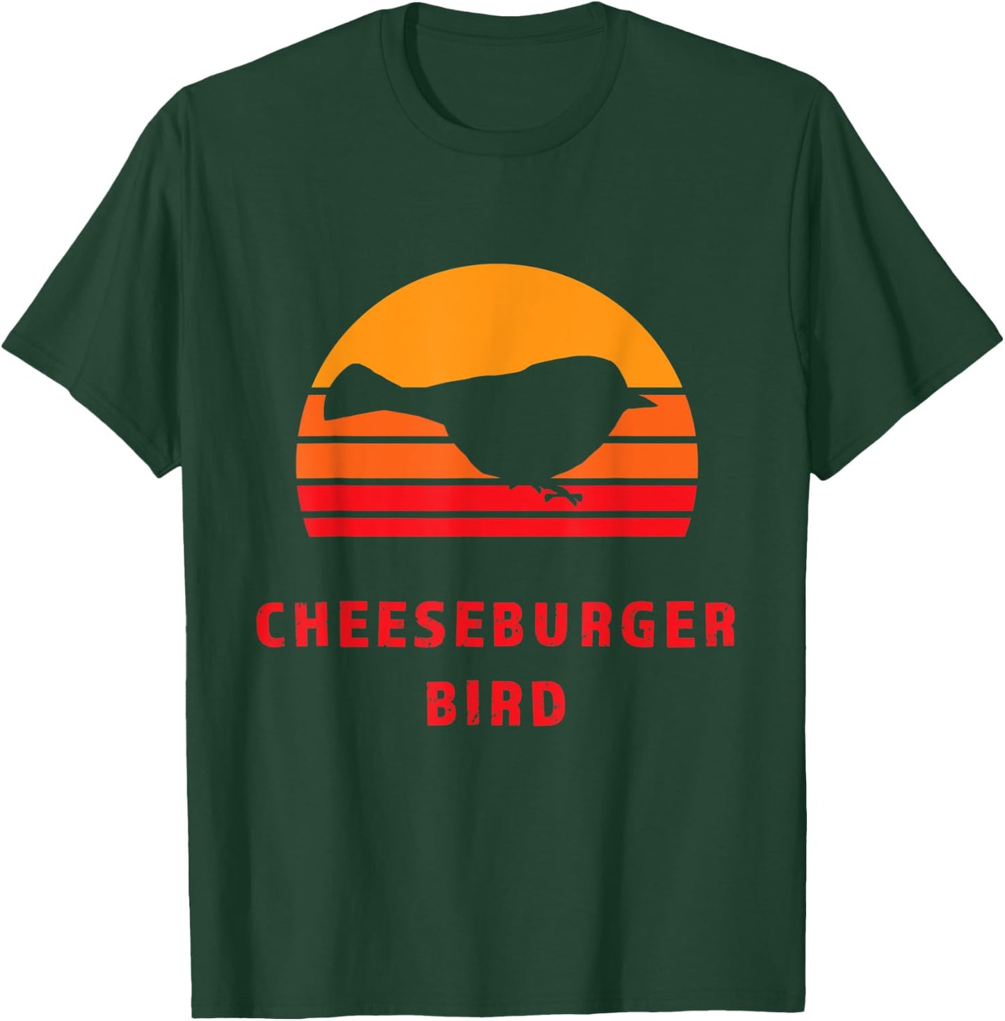 Thru Hiker - Cheeseburger Bird Mountain Chickadee PCT JMT CA T-Shirt - T-Shirt | Forest