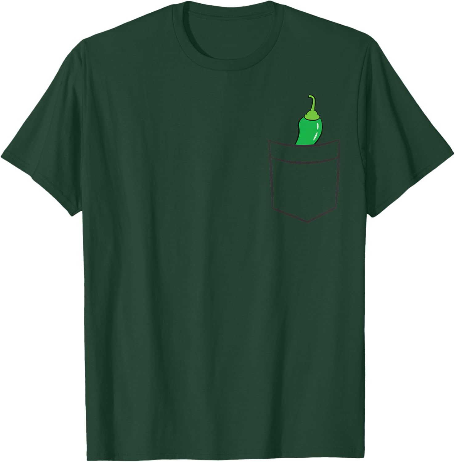 Jalapeño In A Pocket Green Pepper Jalapeno T-Shirt - T-Shirt | Forest
