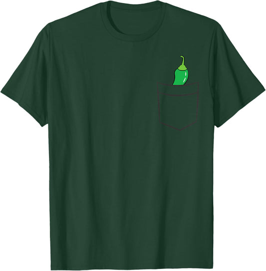 Jalapeño In A Pocket Green Pepper Jalapeno T-Shirt - T-Shirt | Forest
