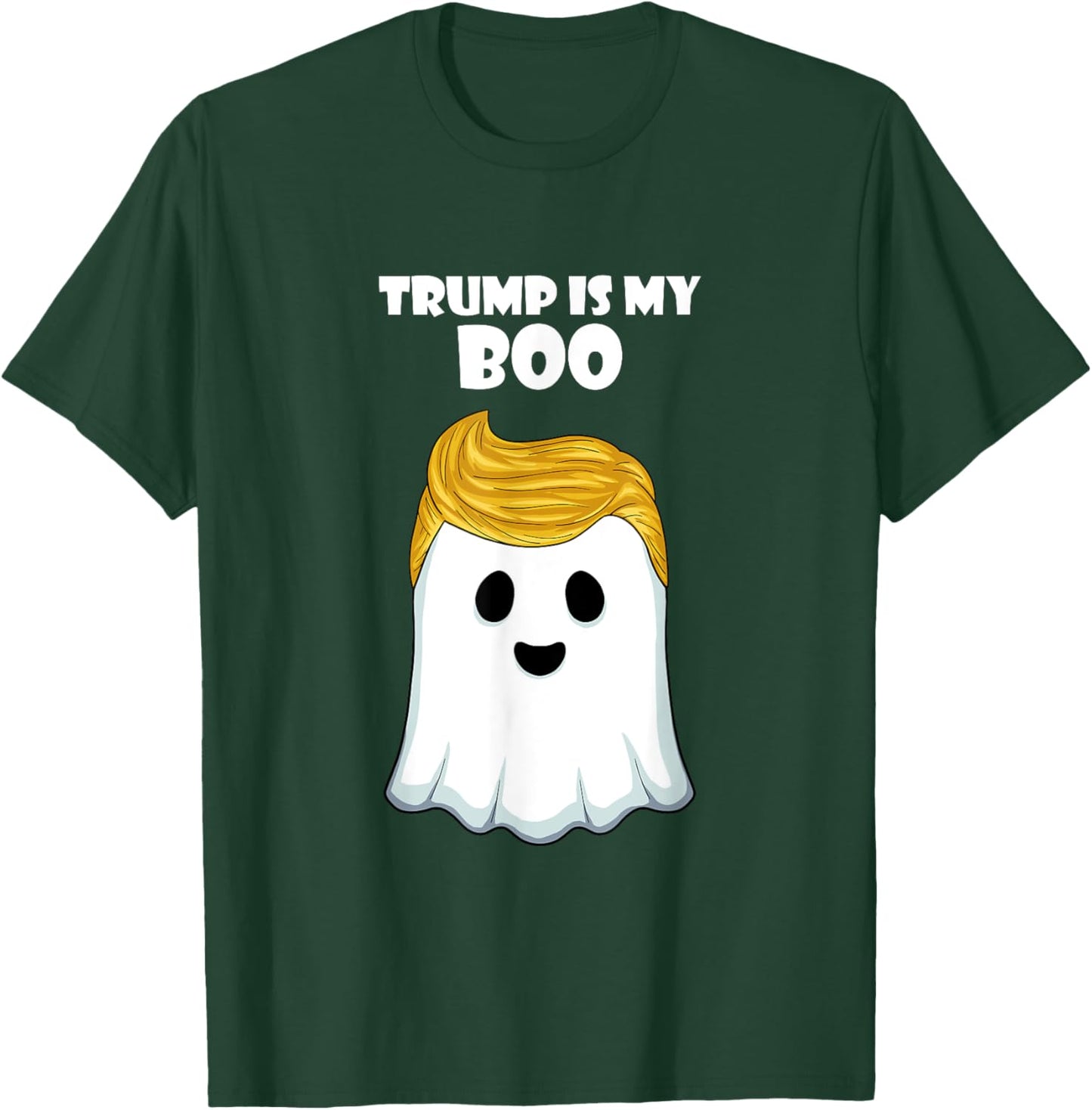 Trump 2024 Hair Funny Ghost Halloween Boo T-Shirt - T-Shirt | Forest