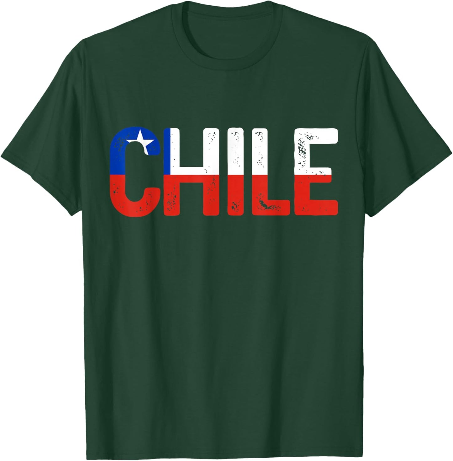 Chile Flag T-Shirt - T-Shirt | Forest
