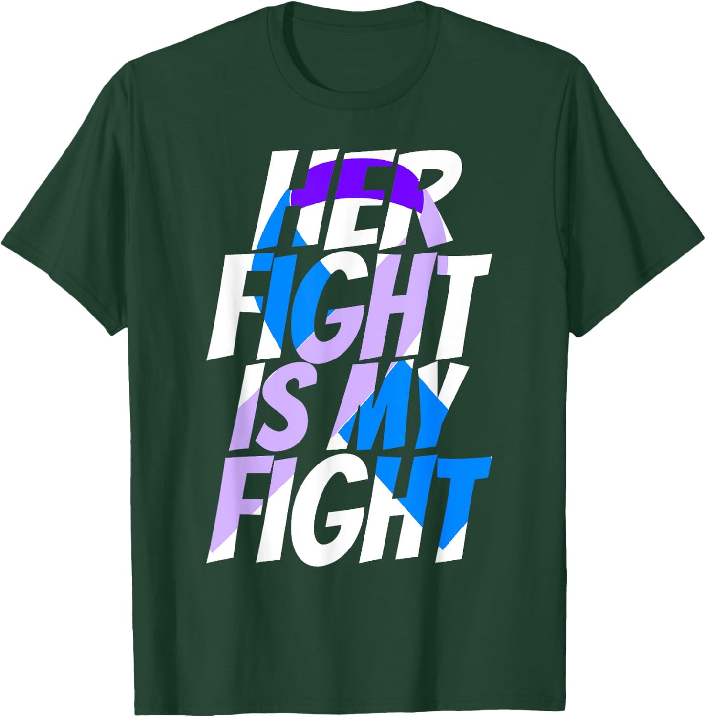 Cute Purple Blue Ribbon Shirt Preeclampsia Awareness T-Shirt - T-Shirt | Forest