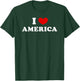 I Love America, I Heart America T-Shirt - T-Shirt | Forest