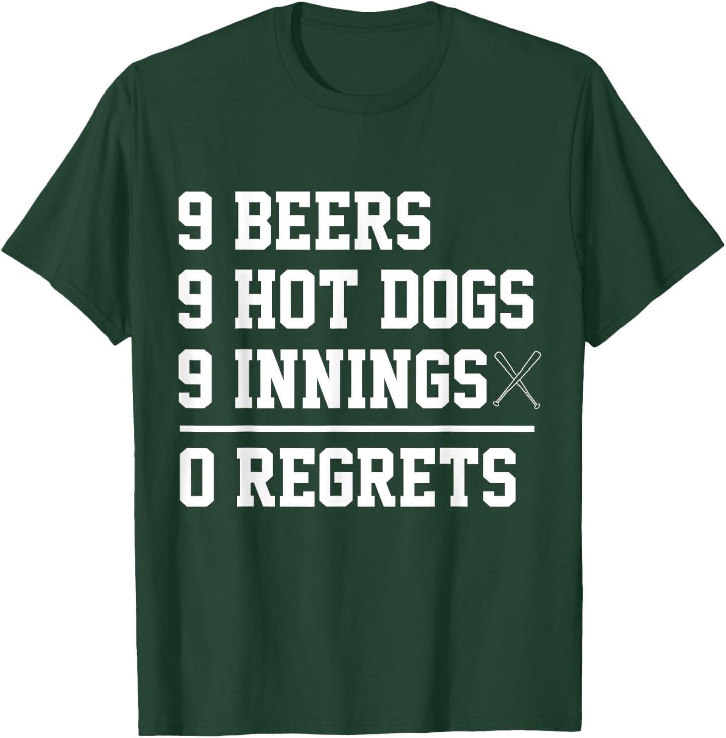 9 9 9 Challenge Baseball 9 Hot Dogs 9 Beers 9 Innings T-Shirt - T-Shirt | Forest