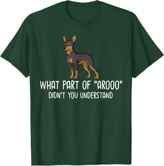 Miniature Pinscher Dog Puppies Owner Lover Women Girls Kids T-Shirt - T-Shirt | Forest
