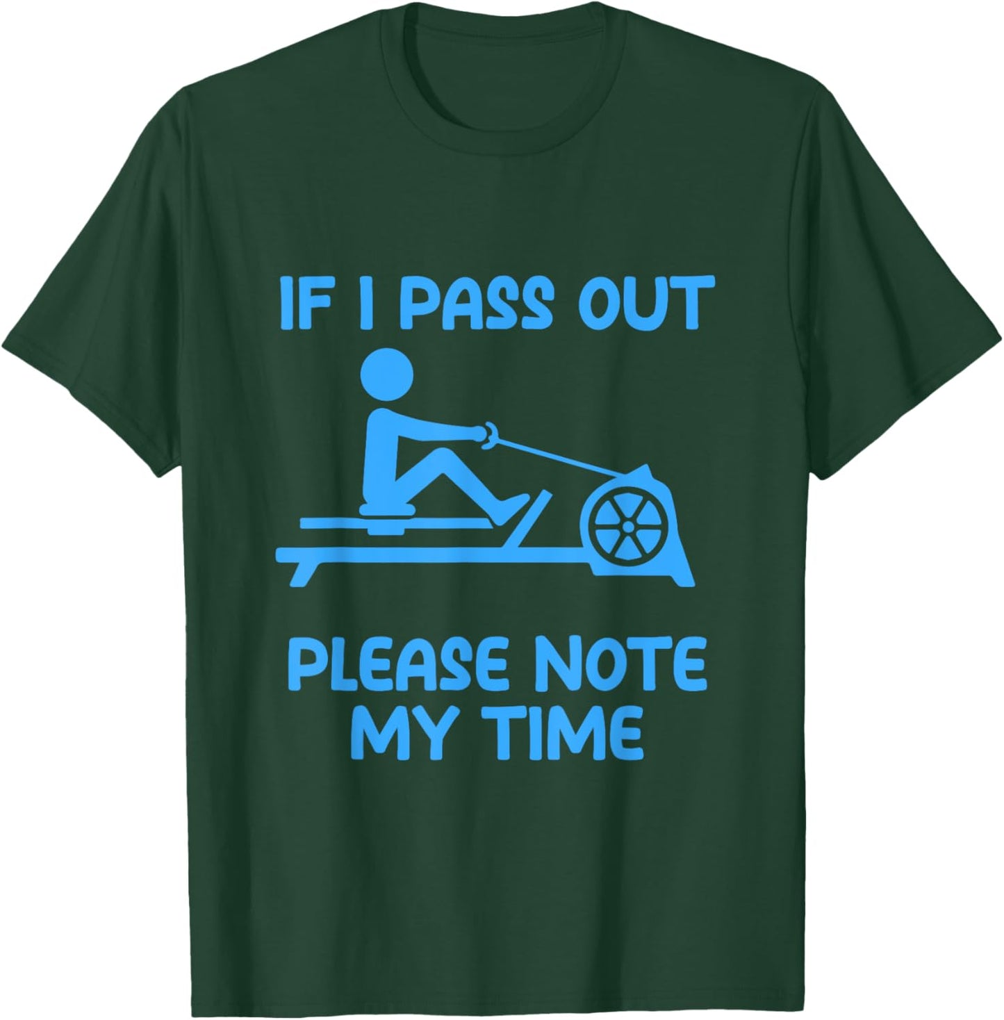 Funny ERG Machine Gym Ergometer Rowing Exercise T-Shirt - T-Shirt | Forest