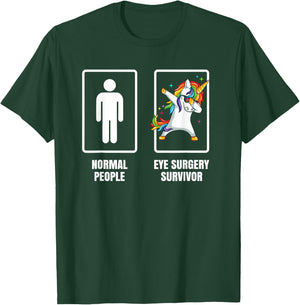 Dabbing Unicorn Eye Surgery Survivor Recovery Get Well Gift T-Shirt - T-Shirt | Forest