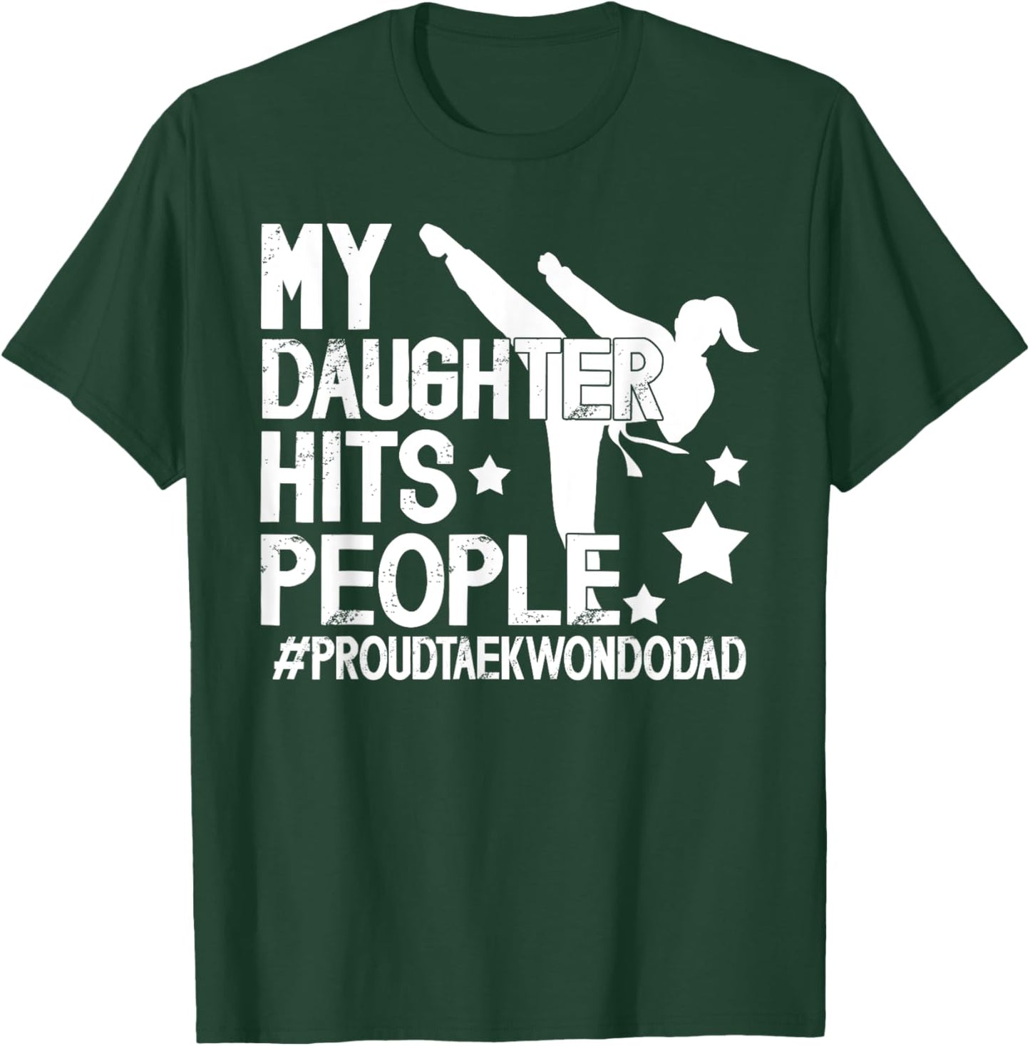 Proud Taekwondo Dad Taekwondo Father Taekwondo Fighter Dad T-Shirt - T-Shirt | Forest