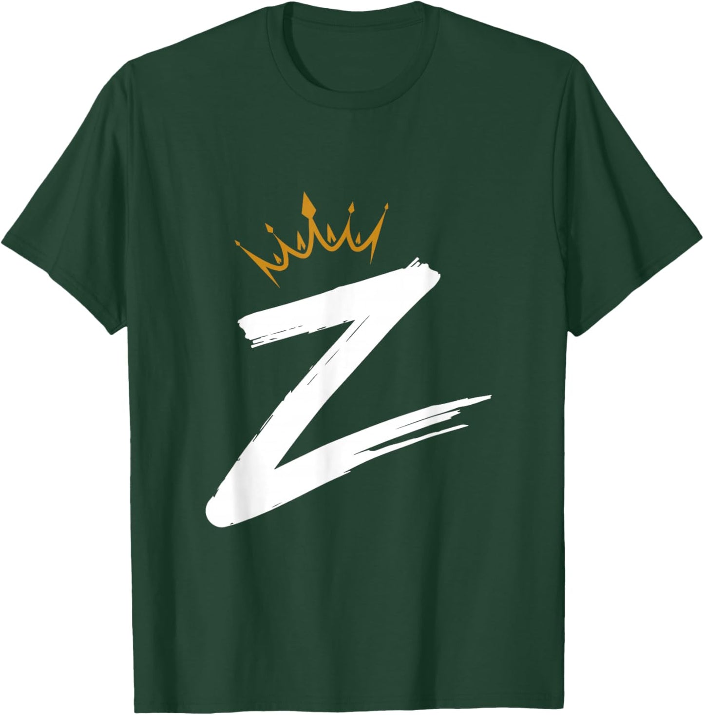 Queen King Letter Z - Favorite Letter With Crown Alphabet T-Shirt - T-Shirt | Forest