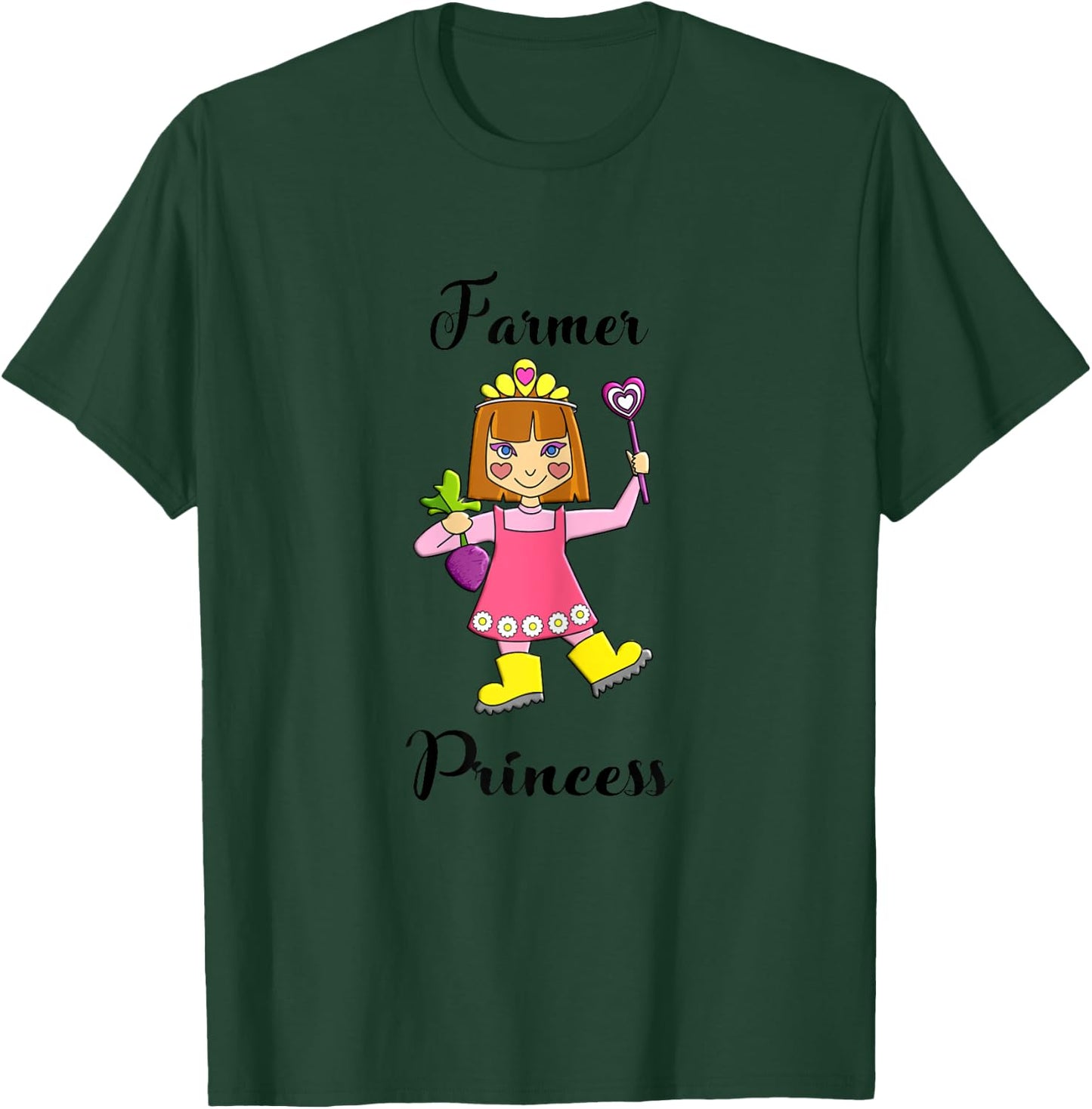 Little Girls Farmer Princess T-Shirt - T-Shirt | Forest