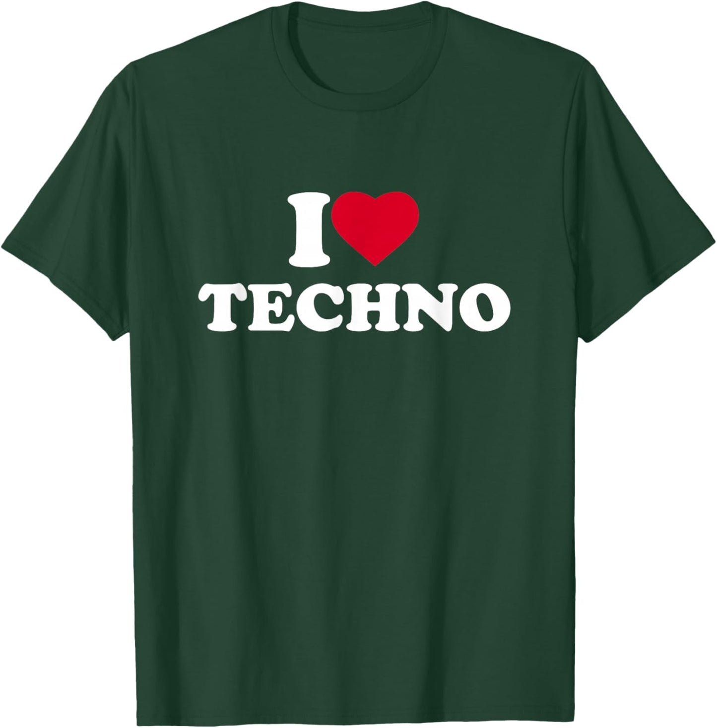 I Love Heart Techno Lover EDM Music Festival T-Shirt - T-Shirt | Forest