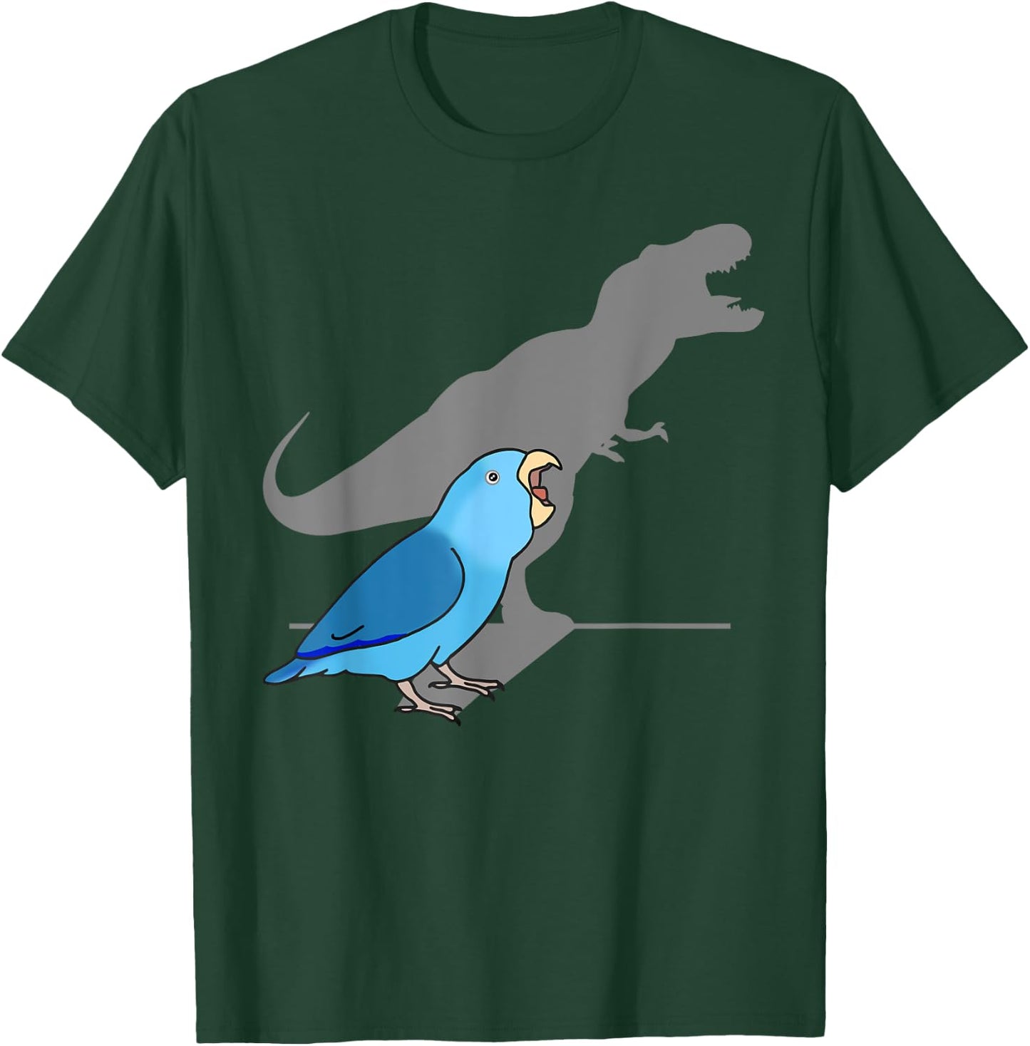 T-rex Blue Parrotlet Cute Parakeet Funny Parrot Birb memes T-Shirt - T-Shirt | Forest