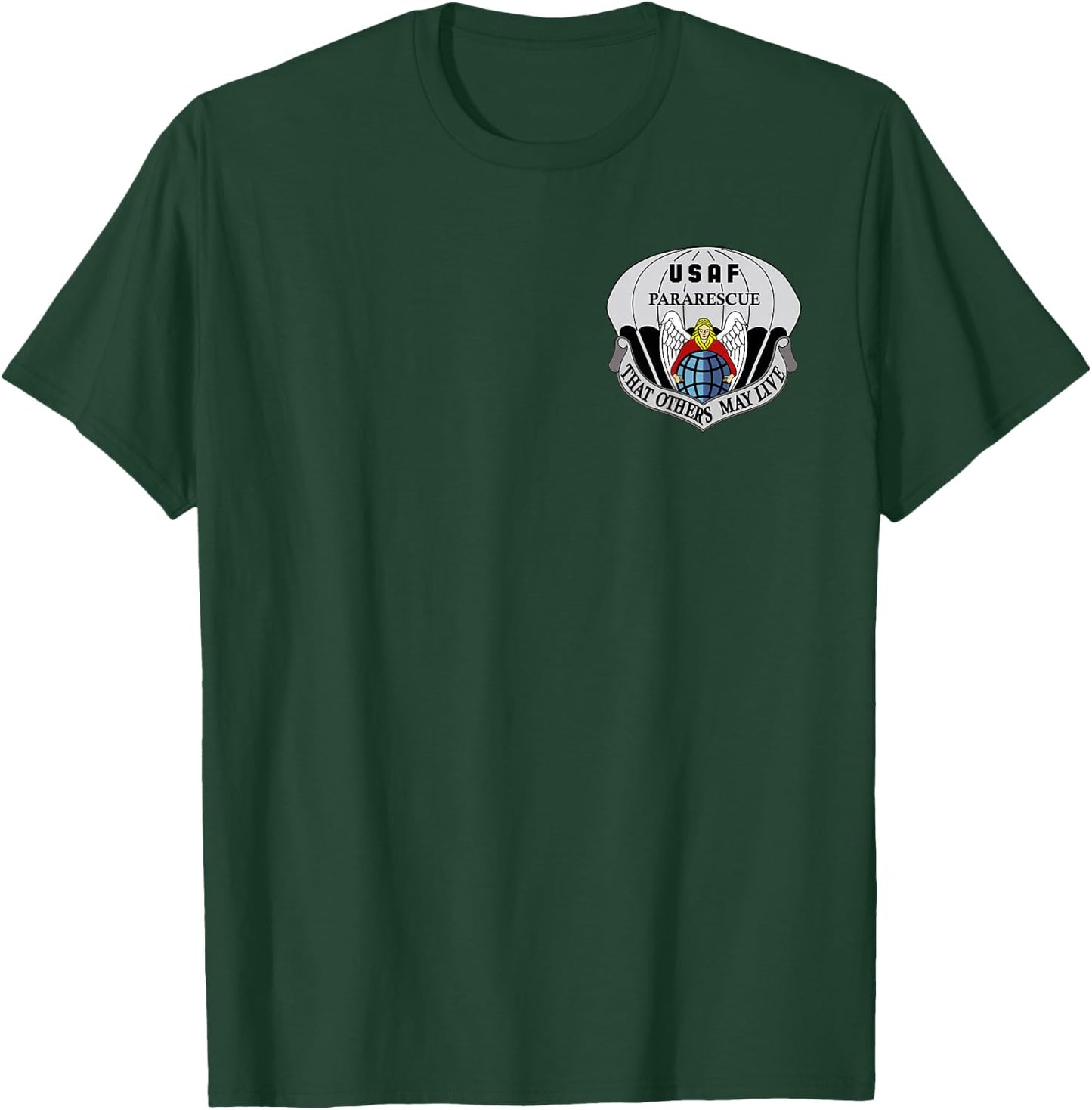 Air Force Pararescue Insignia PJ Military Veteran Patriotic T-Shirt - T-Shirt | Forest
