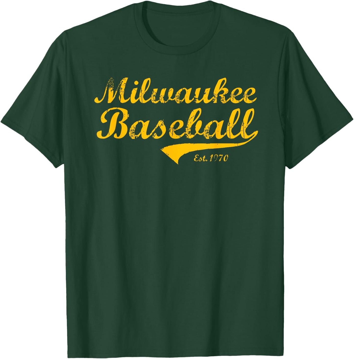 Classic Milwaukee Wisconsin Baseball Fan Retro Vintage T-Shirt - T-Shirt | Forest