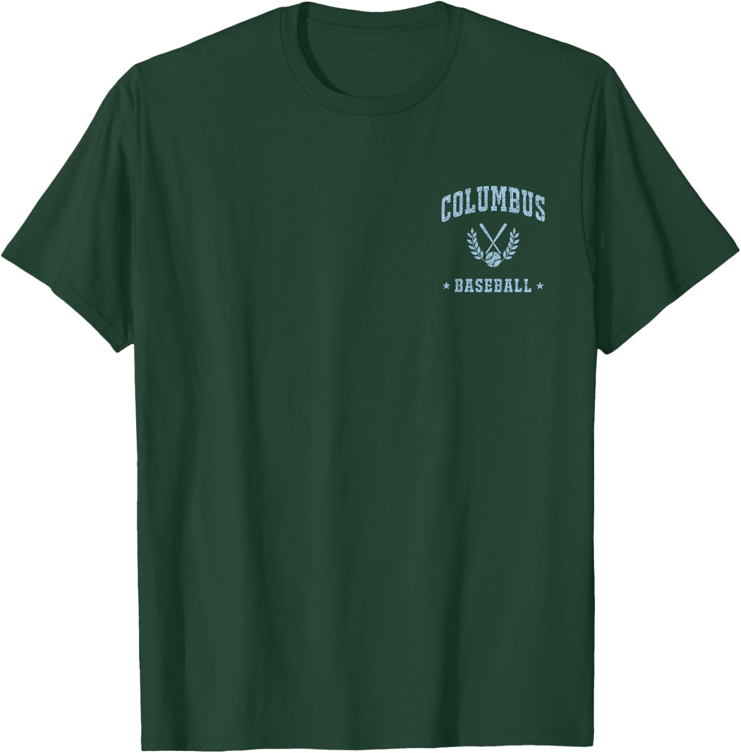Columbus Baseball Vintage Gameday Retro Baseball Lover T-Shirt - T-Shirt | Forest