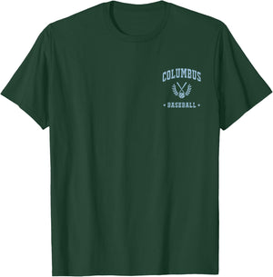 Columbus Baseball Vintage Gameday Retro Baseball Lover T-Shirt - T-Shirt | Forest
