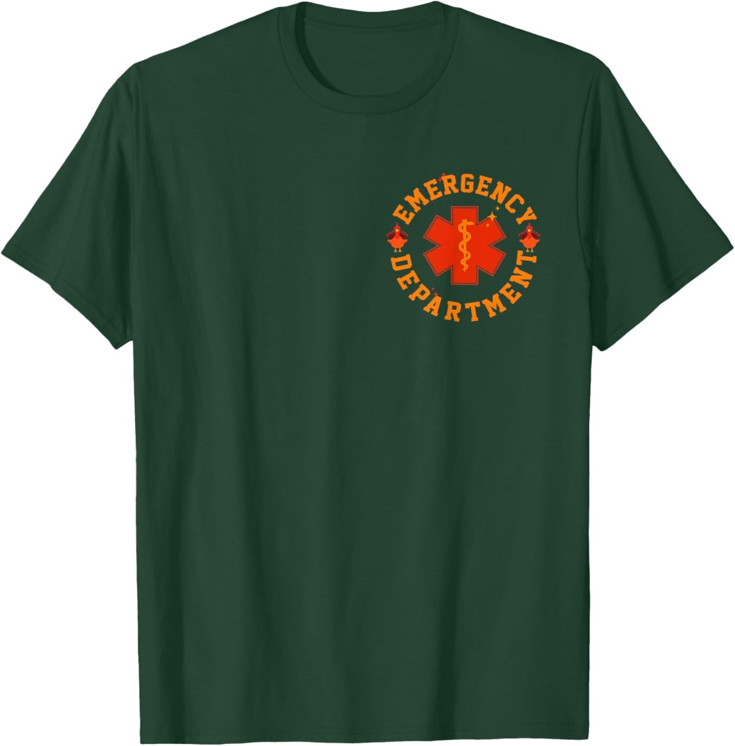 Emergency Department Thanksgiving Day Emergency Room Nurse T-Shirt - T-Shirt | Forest