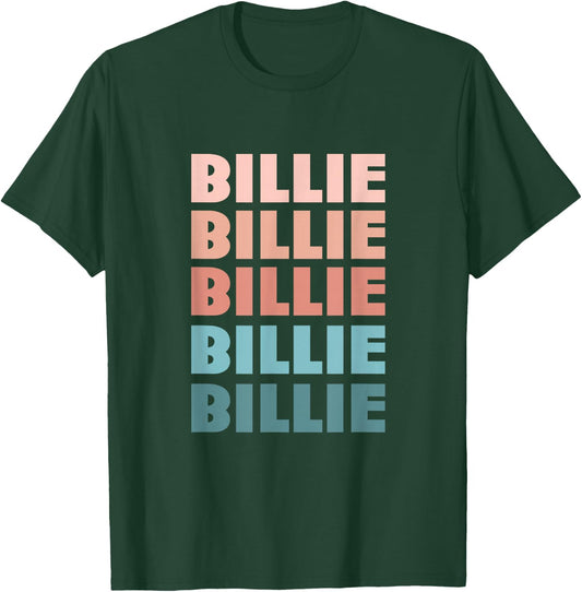 Billie First Name retro 80s style T-Shirt - T-Shirt | Forest