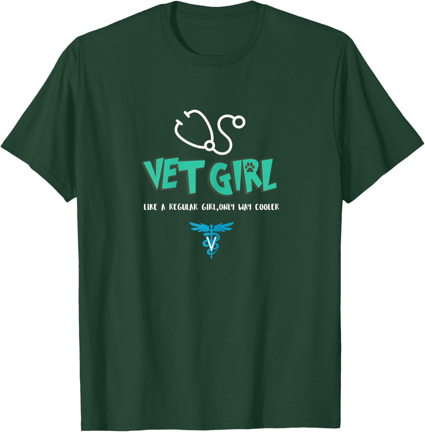 Vet Girl Veterinarian Vet Tech Student Christmas Gift T-Shirt - T-Shirt | Forest