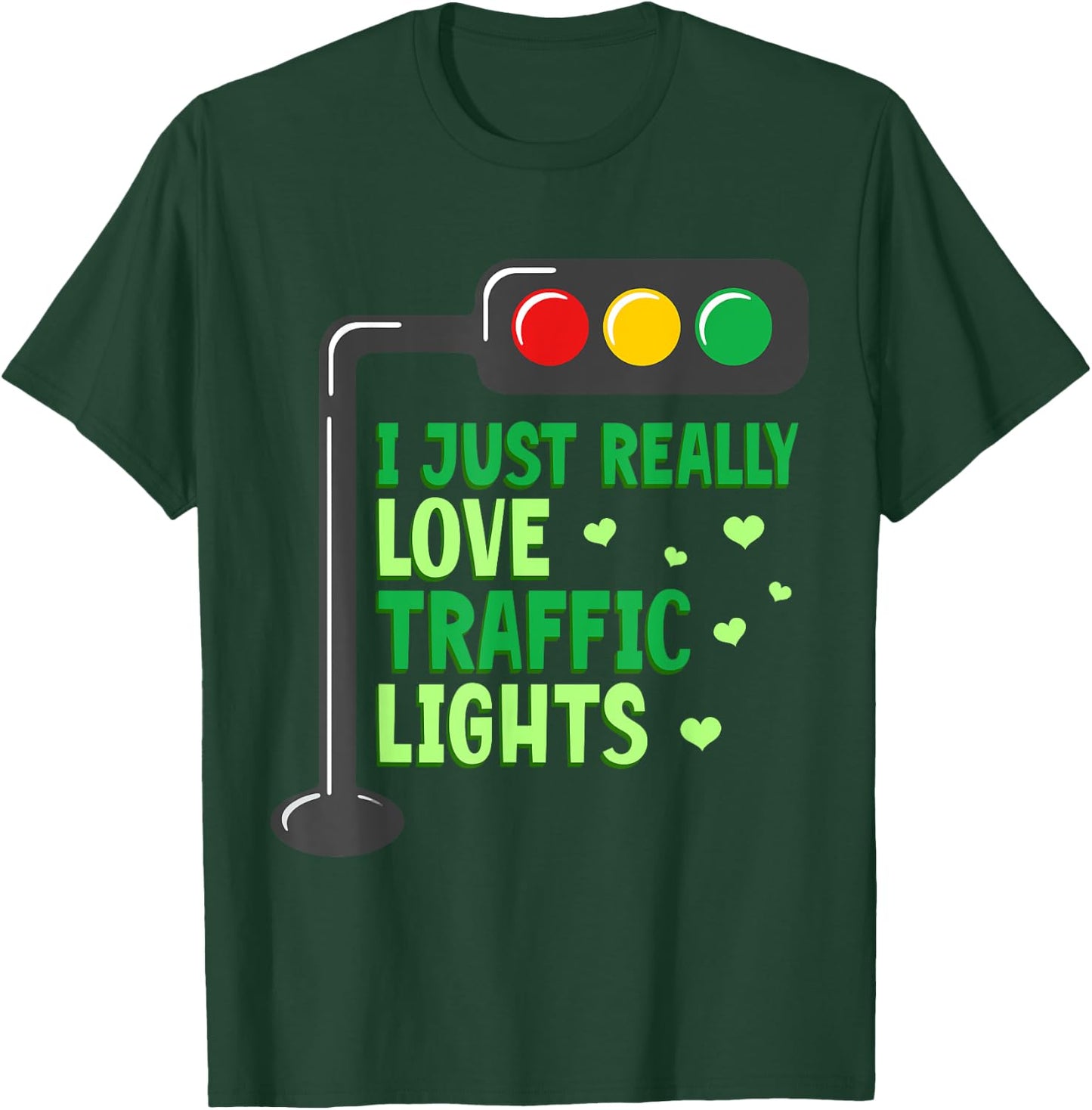 Halloween Traffic Light I Just Really Love Traffic Lights T-Shirt - T-Shirt | Forest