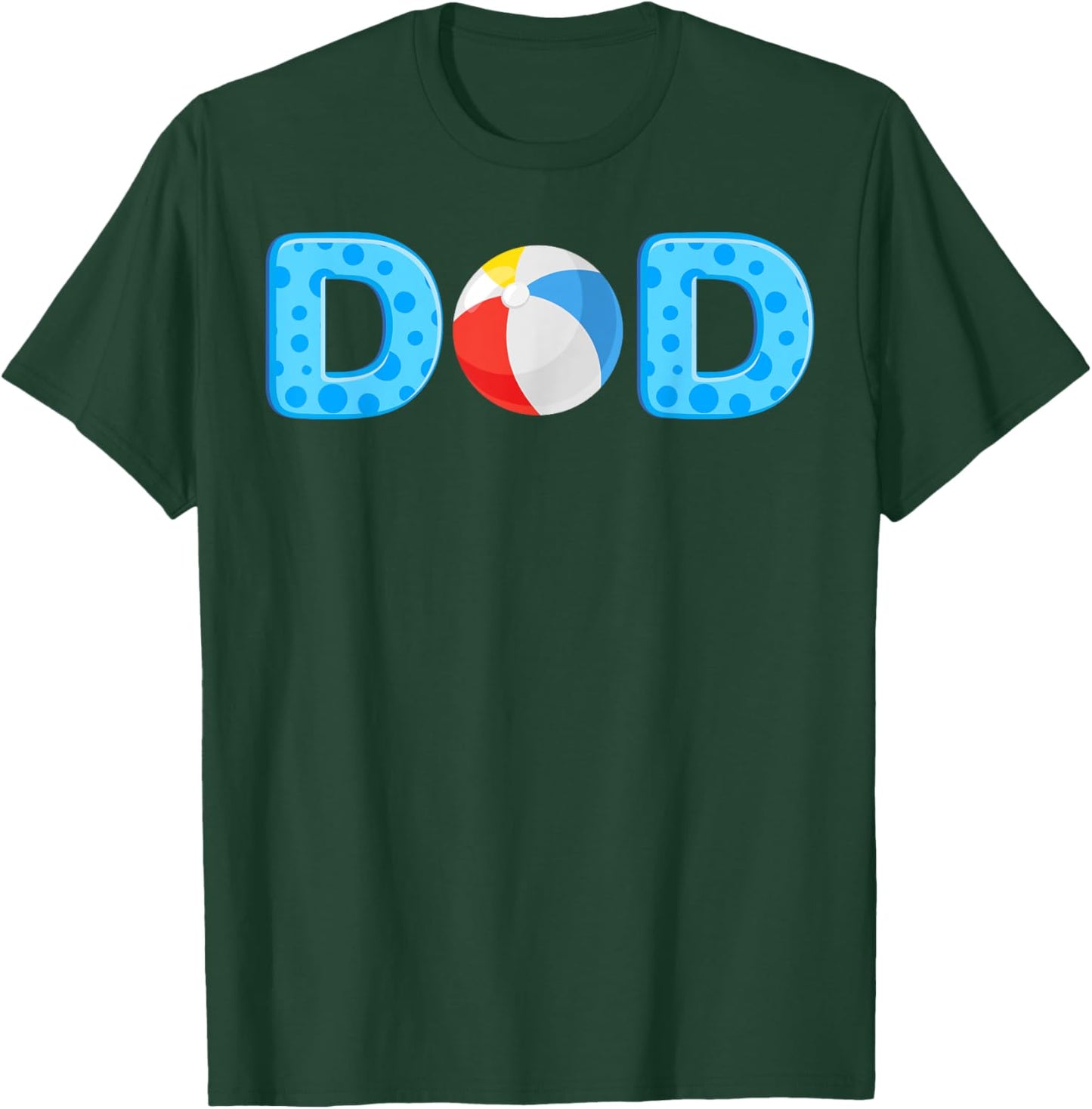 Dad Beach Ball Theme Birthday Party Pool Matching Summer T-Shirt - T-Shirt | Forest