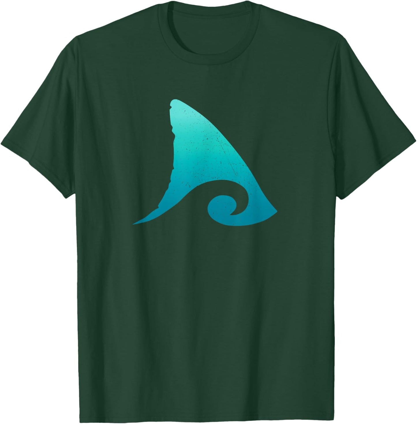 Shark Fin Ocean Wave Design T-Shirt - T-Shirt | Forest