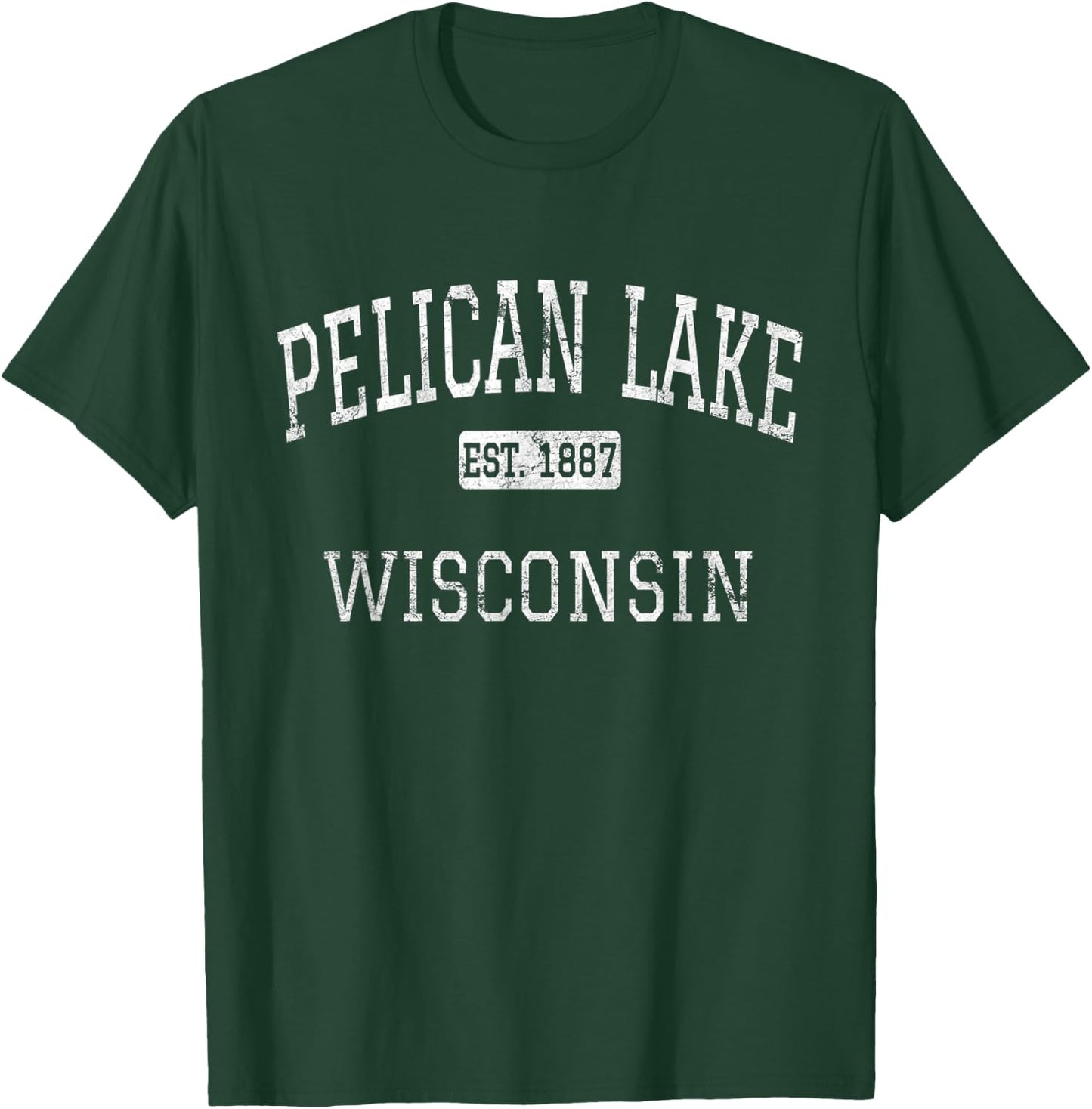 Pelican Lake Wisconsin WI Vintage T-Shirt - T-Shirt | Forest
