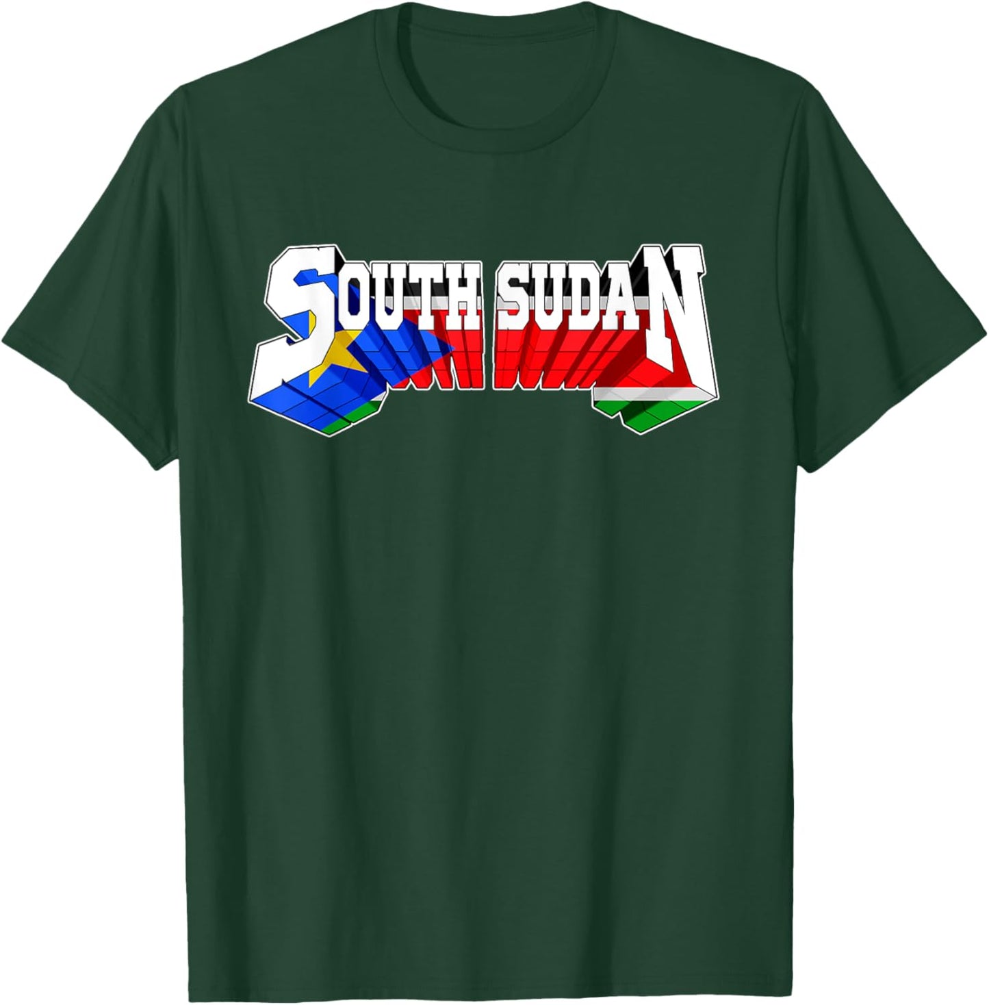 Proud South Sudan Flag South Sudanese T-Shirt - T-Shirt | Forest