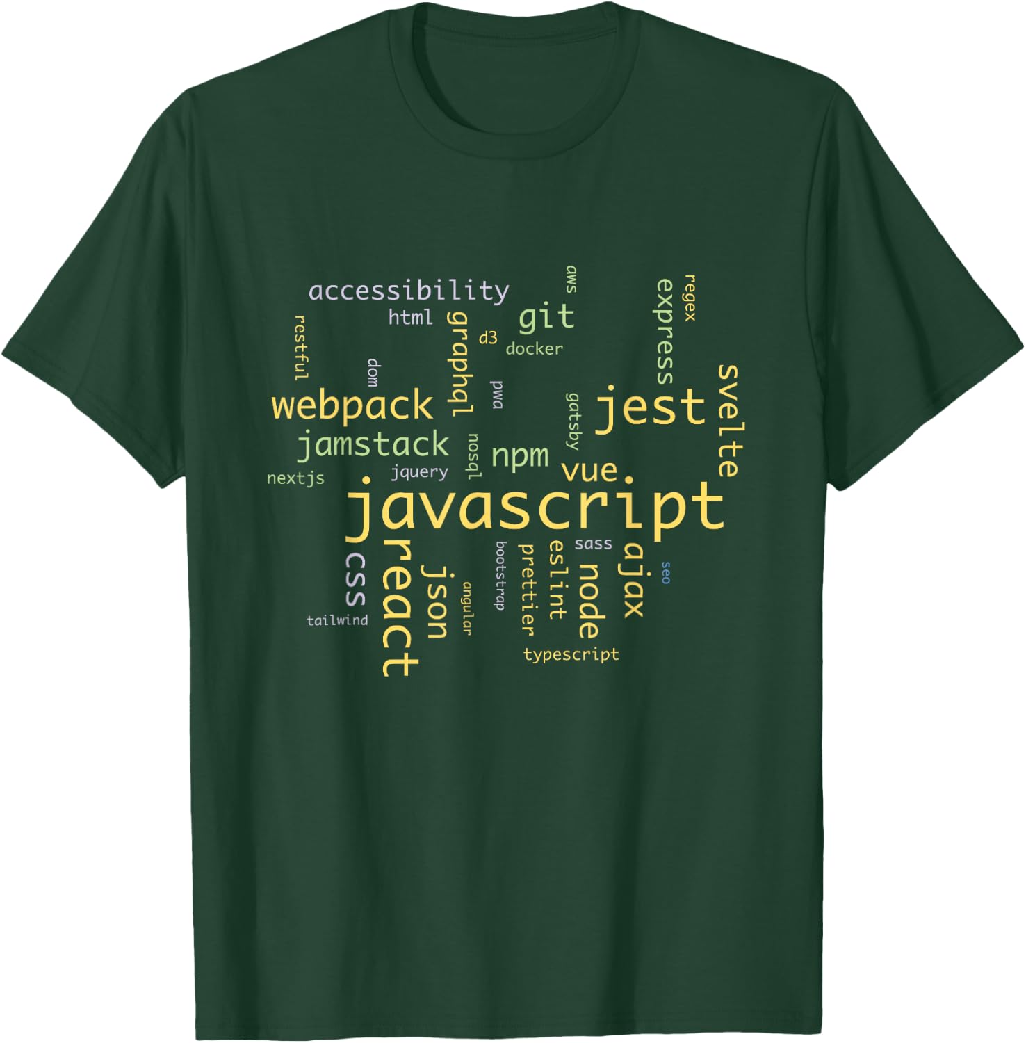 Javascript Software Developer Frontend Engineer T-Shirt - T-Shirt | Forest