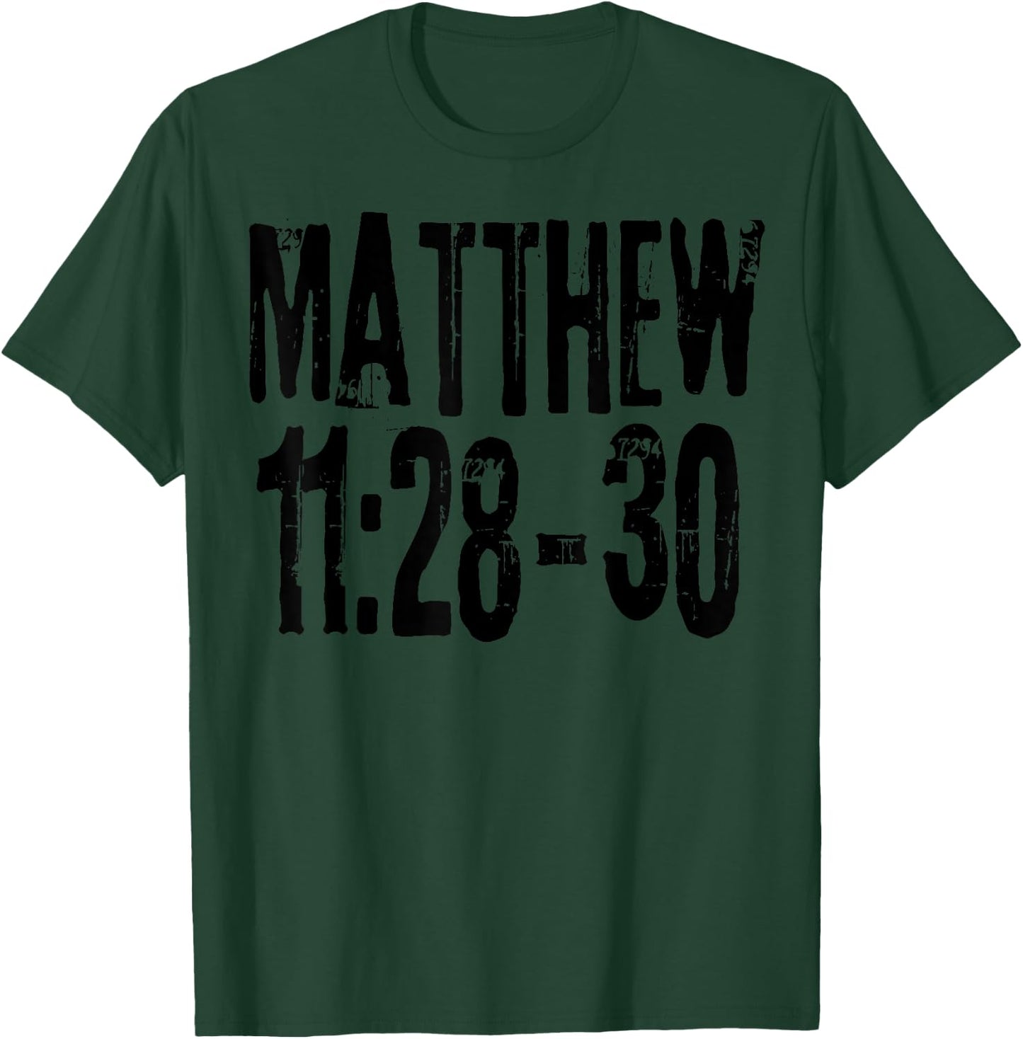 Matthew 11:28-30 Bible Verse Gods Words T-Shirt - T-Shirt | Forest