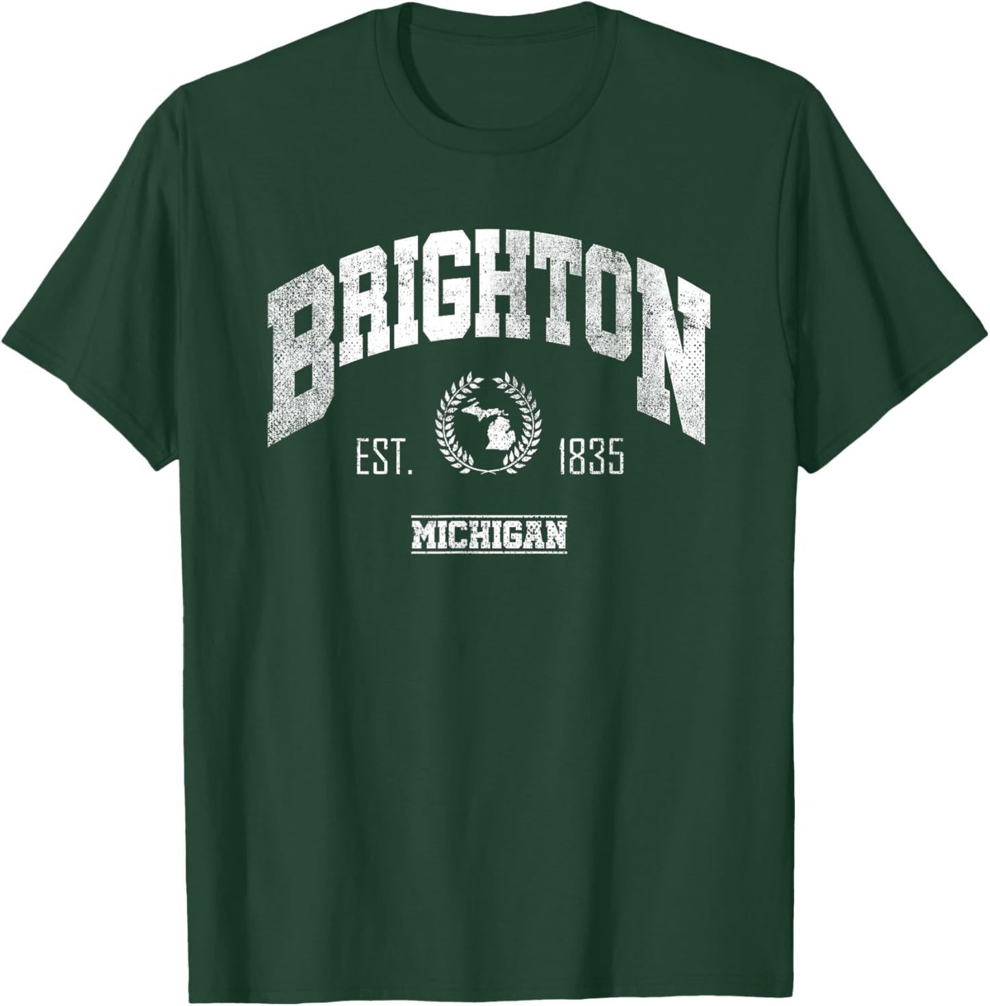 Brighton MI | Michigan | Vintage Throwback T-Shirt - T-Shirt | Forest