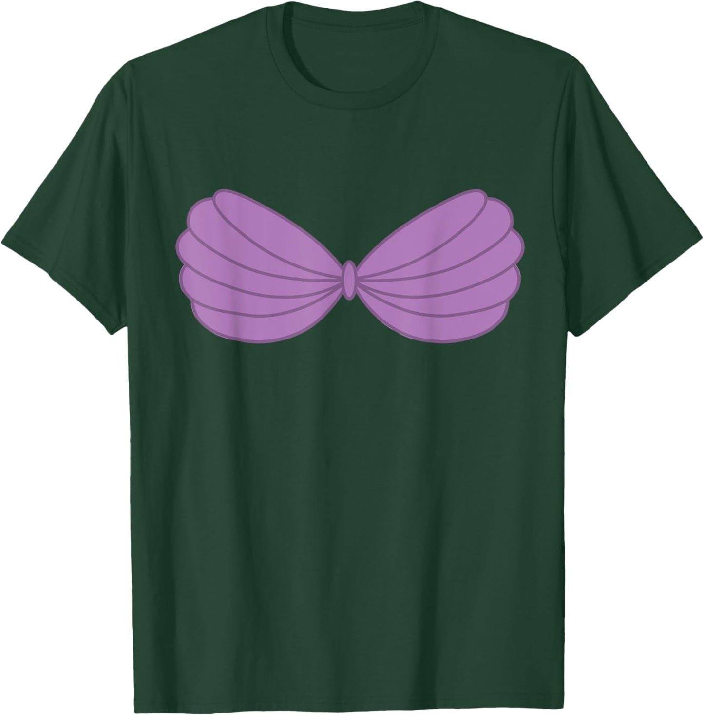 Purple Mermaid Seashell Bra Costume T-Shirt - T-Shirt | Forest