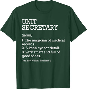 Unit Secretary Job Definition Funny Unit Secretary T-Shirt - T-Shirt | Forest