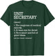 Unit Secretary Job Definition Funny Unit Secretary T-Shirt - T-Shirt | Forest