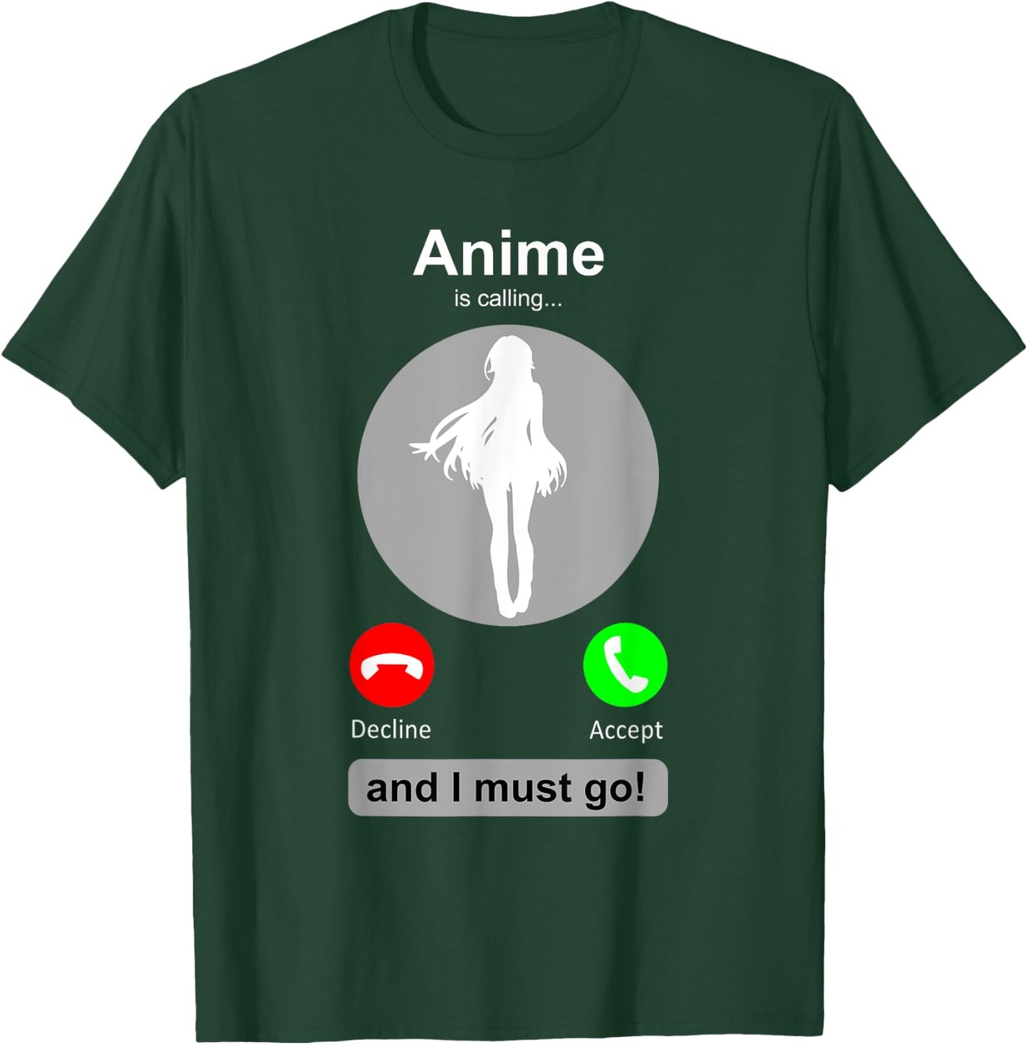 Anime Shirt Funny Anime is Calling Anime Lover Gift T-Shirt - T-Shirt | Forest