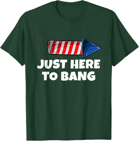 4th July America Firework Patriot USA & T-Shirt - T-Shirt | Forest
