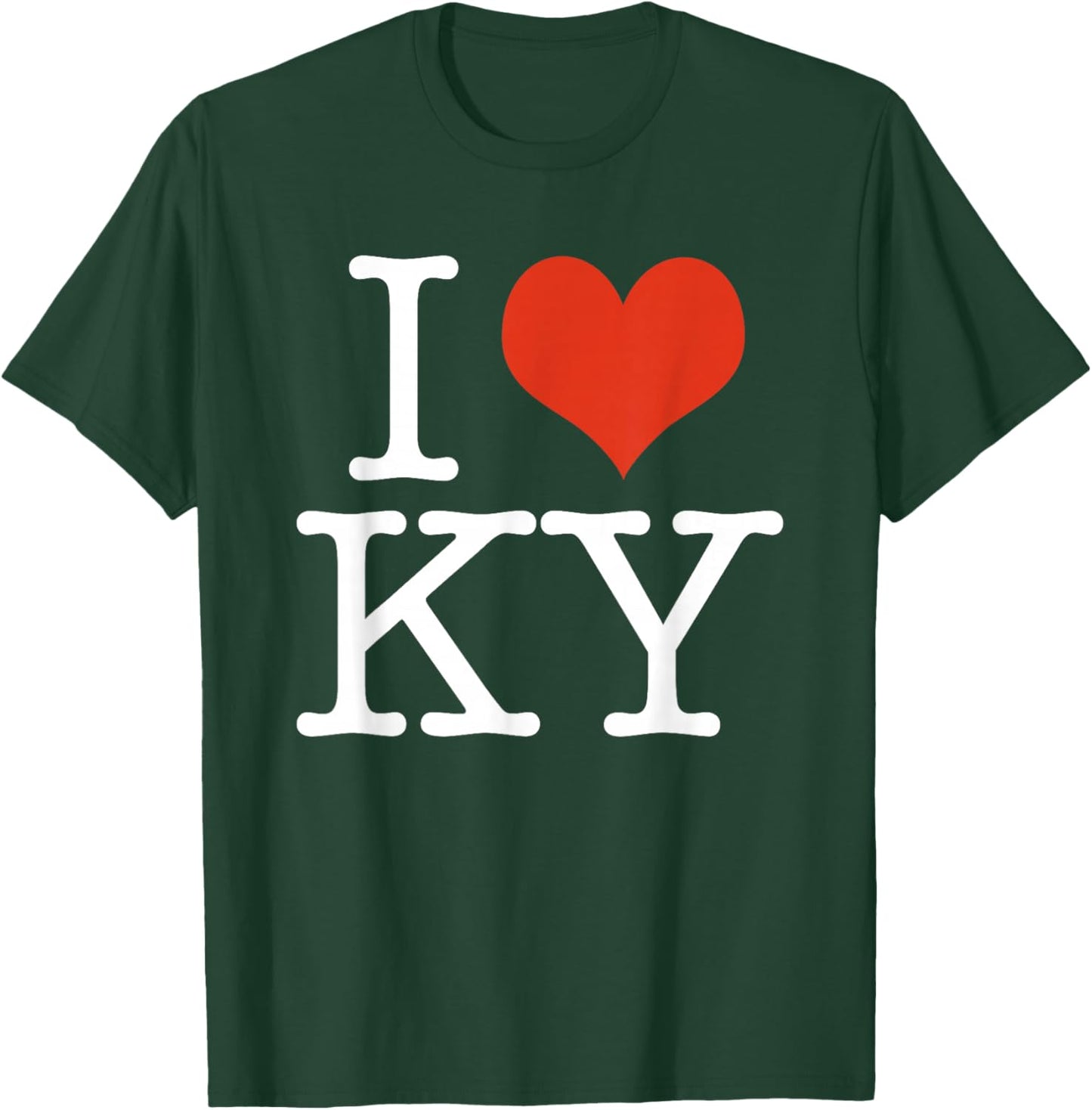 I Love KY Kentucky USA American T-Shirt - T-Shirt | Forest