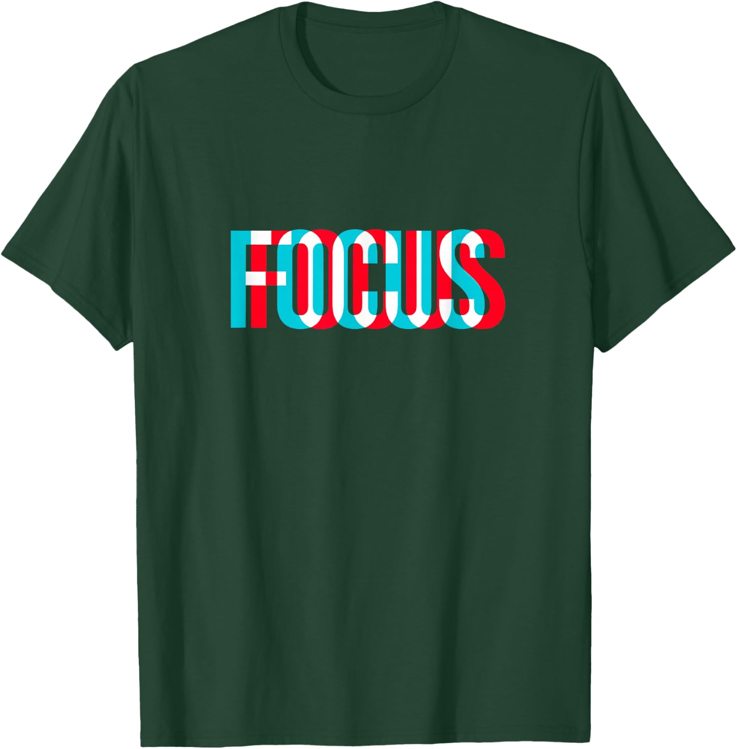 Focus Motivational Optical Illusion T-Shirt - T-Shirt | Forest