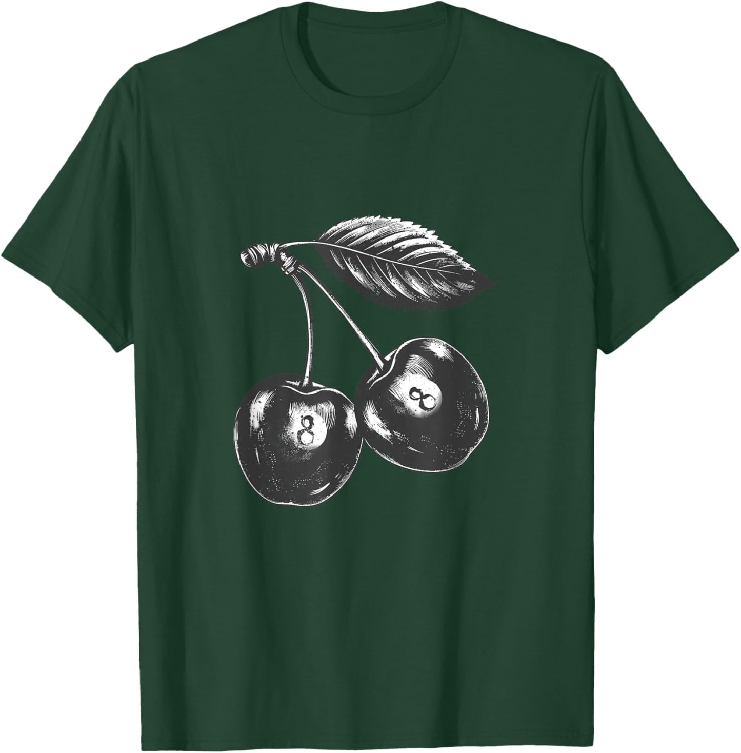 Ball 8 Black Cherry Snooker Billiard Ball In The Of Cherries T-Shirt - T-Shirt | Forest
