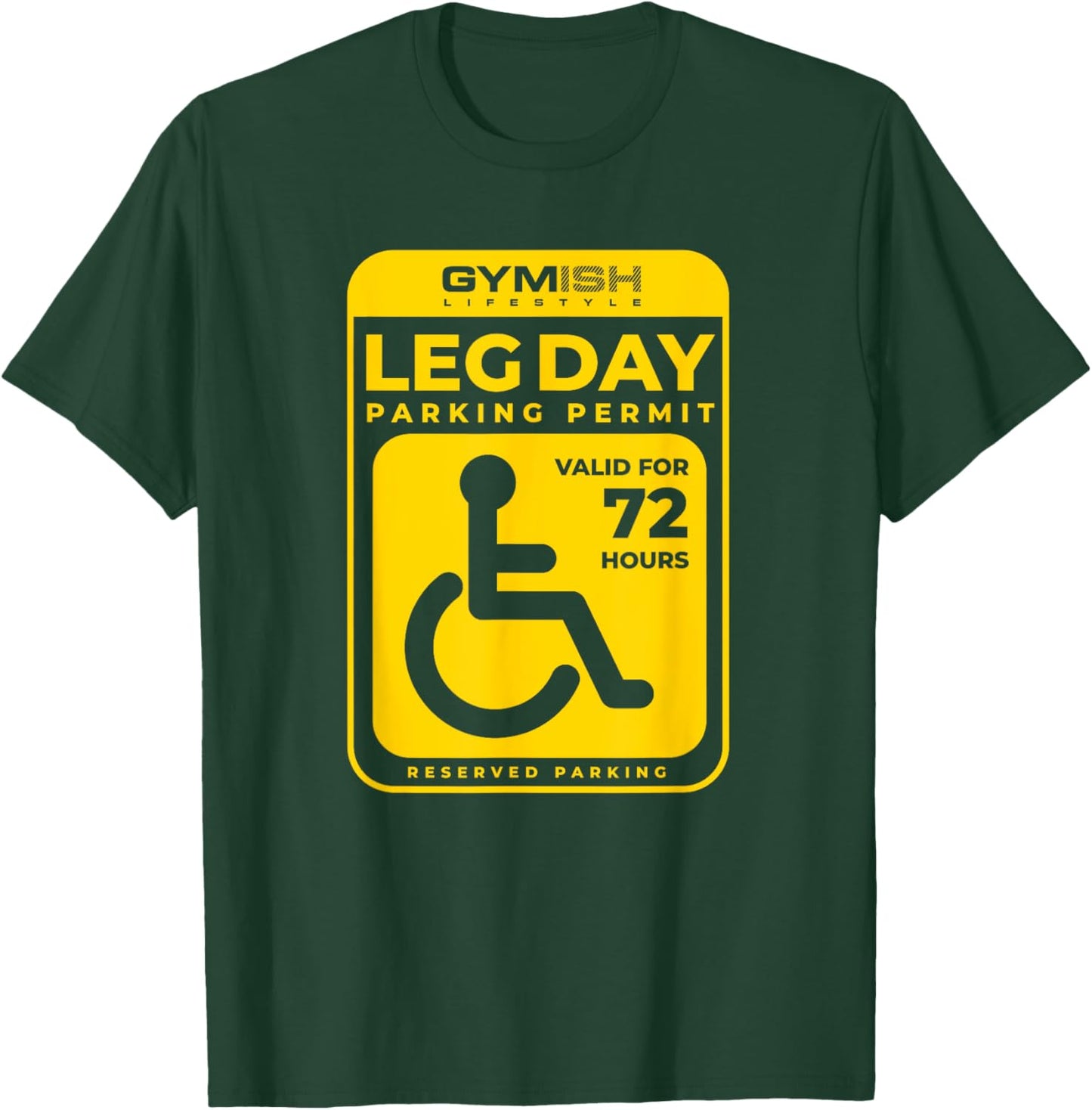 Leg Day Permit Weightlifting Workout Lifting Funny Gym T-Shirt - T-Shirt | Forest