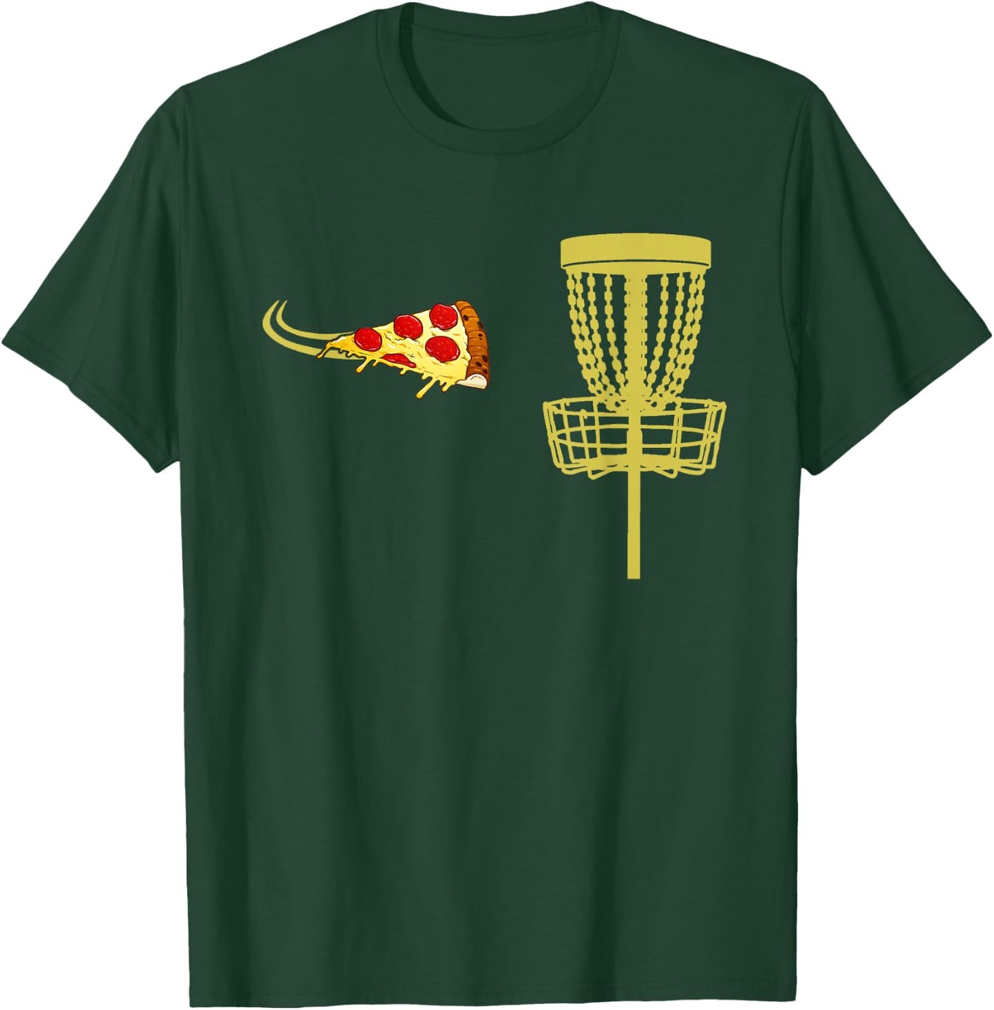 Pizza Disc Golf Frisbee Funny T Shirt Gift or Women T-Shirt - T-Shirt | Forest