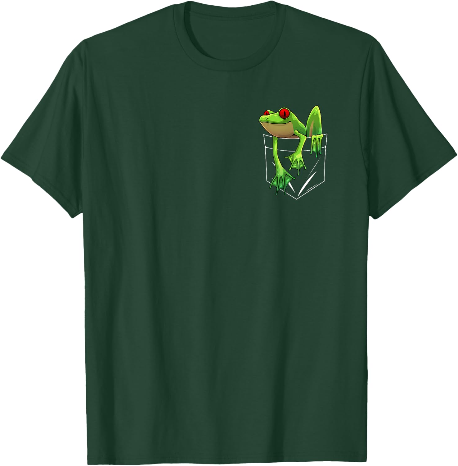 Cool Frog In Pocket Women Kawaii Toad Frog Lovers T-Shirt - T-Shirt | Forest
