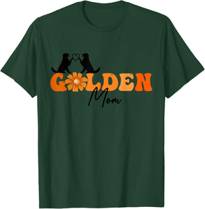 Flower Mama Golden Retriever Cute Mother's Day Golden Mom T-Shirt - T-Shirt | Forest
