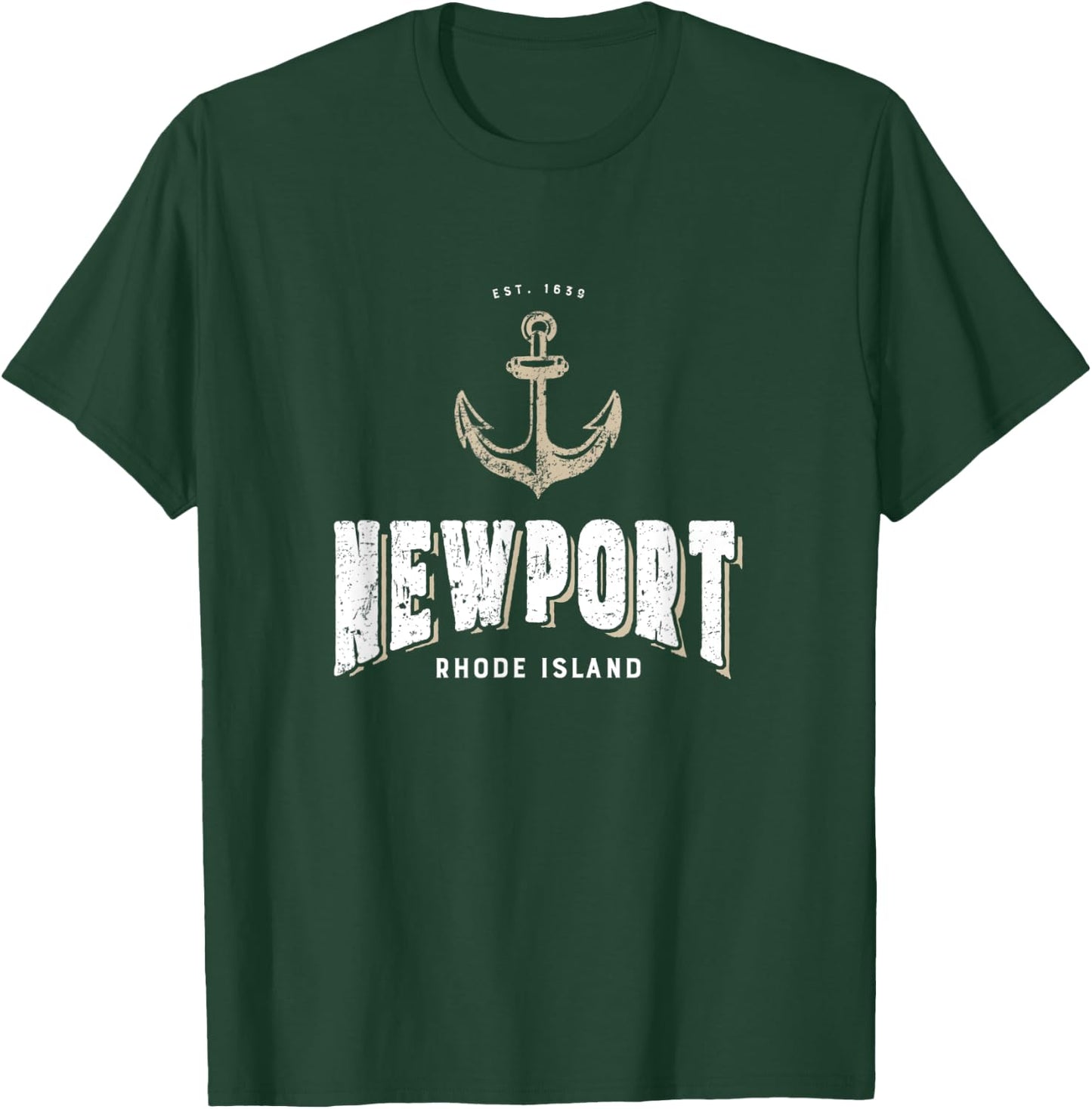 Newport Rhode Island Retro Vintage sailing T-Shirt - T-Shirt | Forest