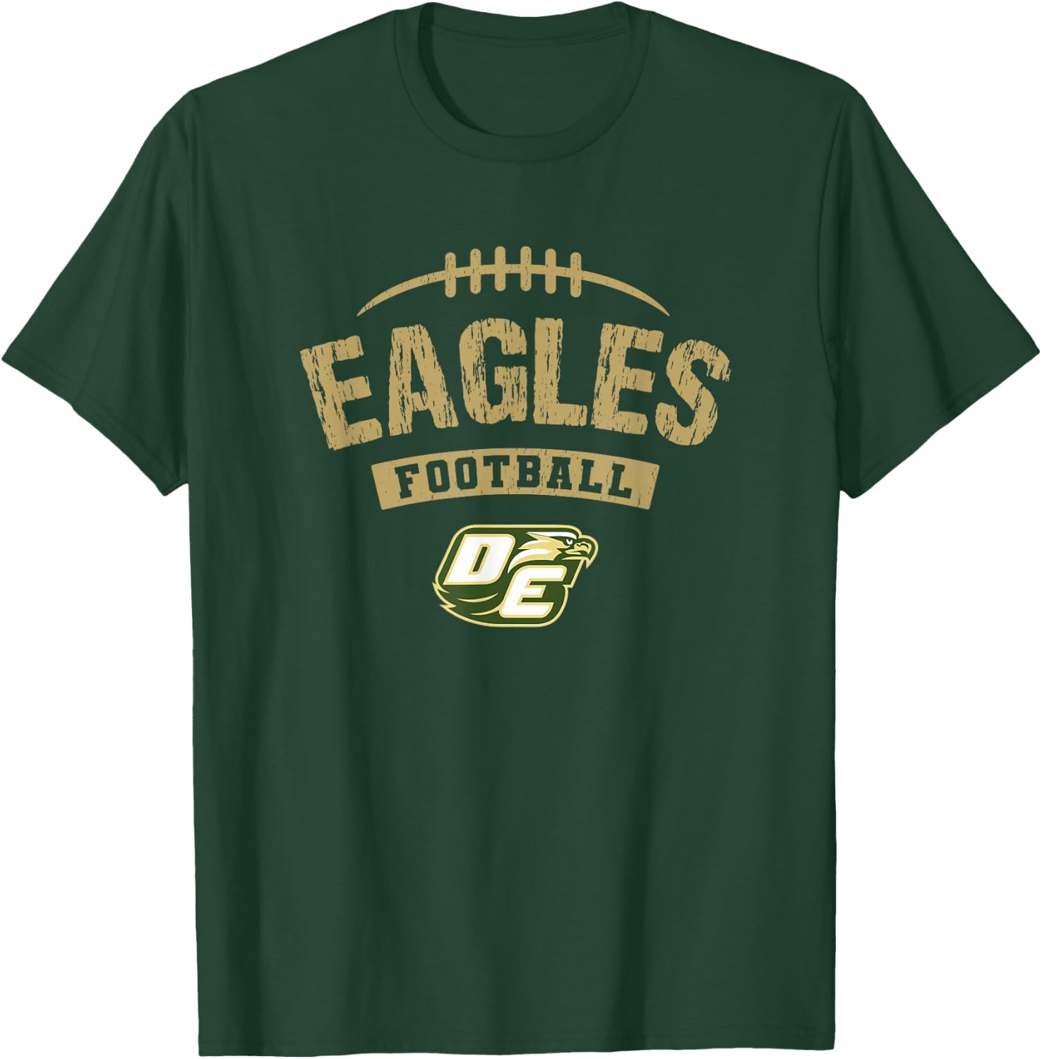 Desoto Eagles Logo Football Distressed HS T-Shirt - T-Shirt | Forest