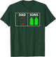 Low Battery Dad of Two Sons or Twin Boys T-Shirt - T-Shirt | Forest