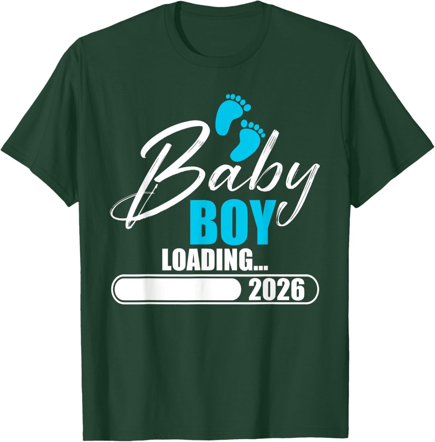 Baby Boy Loading 2026 Proud First Time Mom Pregnancy Reveal T-Shirt - T-Shirt | Forest