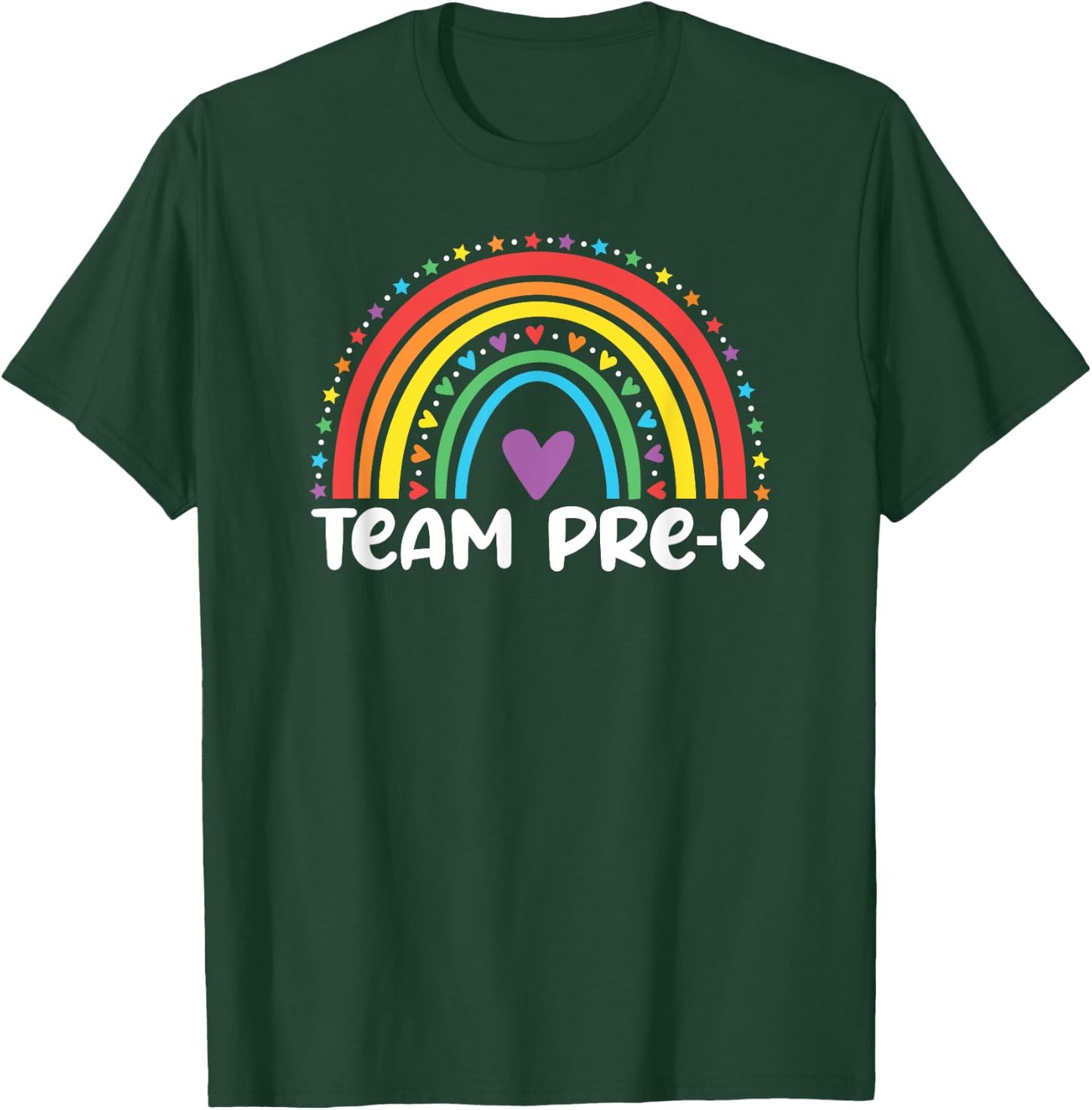 Team Pre-K Teacher Crew Squad Hello Back School Graduation T-Shirt - T-Shirt | Forest